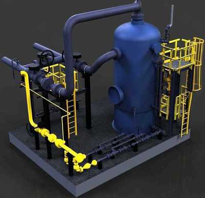 化工設備接入平臺機械模型